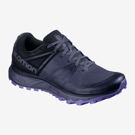 Salomon TRAILSTER W Womens Running Shoes Purple UK XVUD